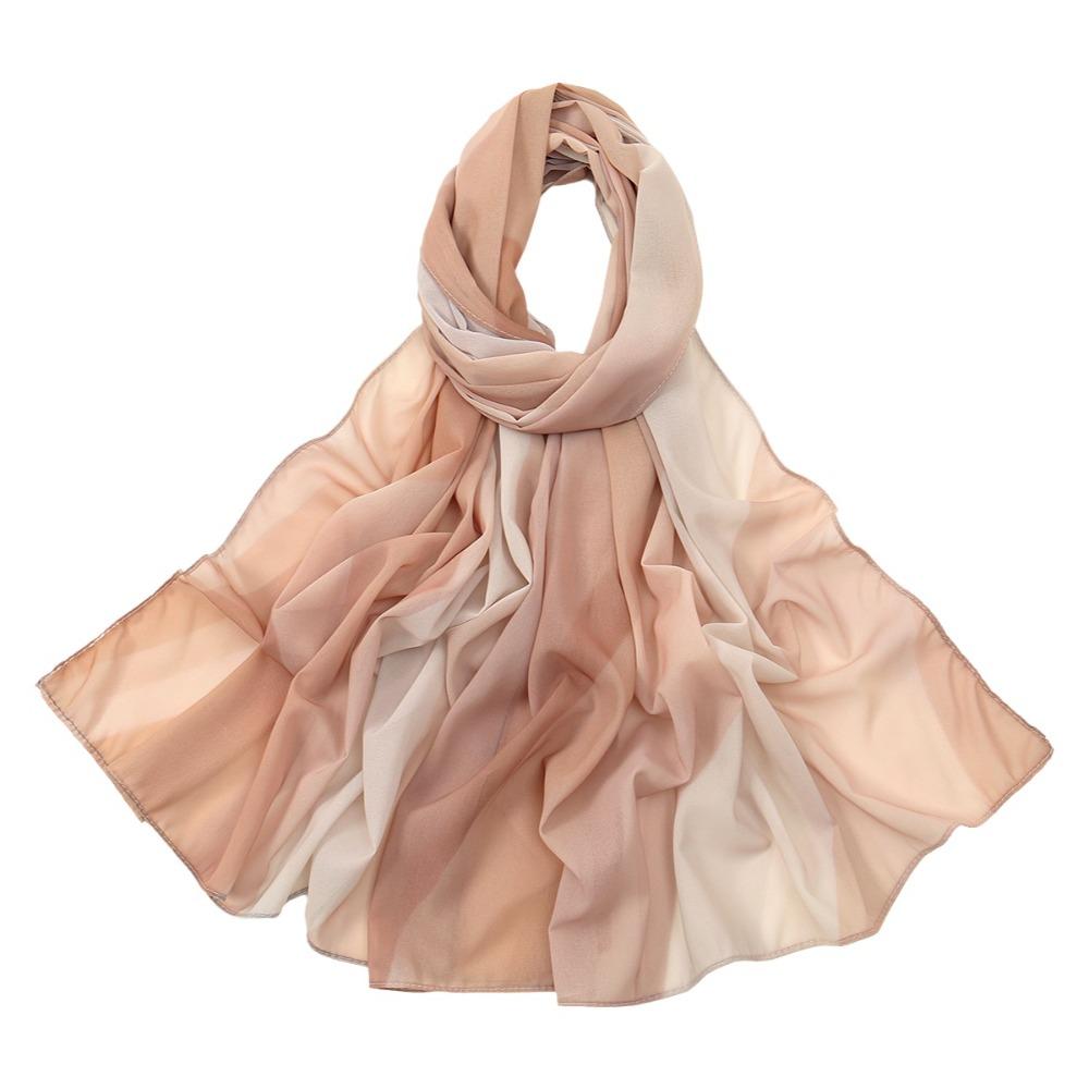 Ethnic Watercolor Painting Scarf Breathable Tie-dyed Scarf Colorful Satin Scarf  Head Wear