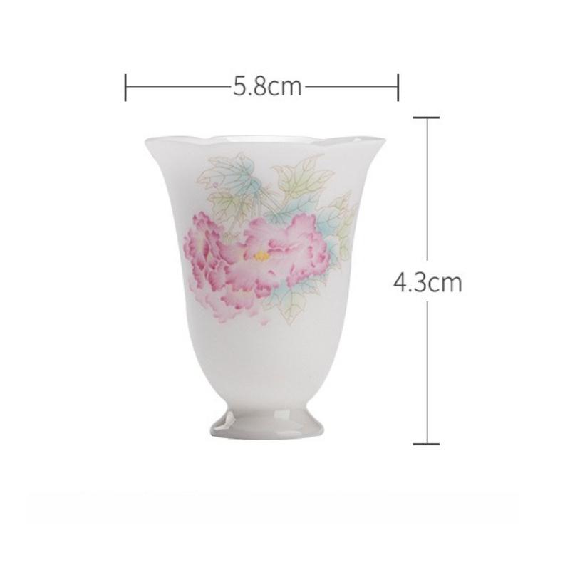 Ice Seed White Jade Porcelain Master Cup Personal Tea Bowl Kung Fu Tea Set Tasting and Fragrance Cup for Home Use