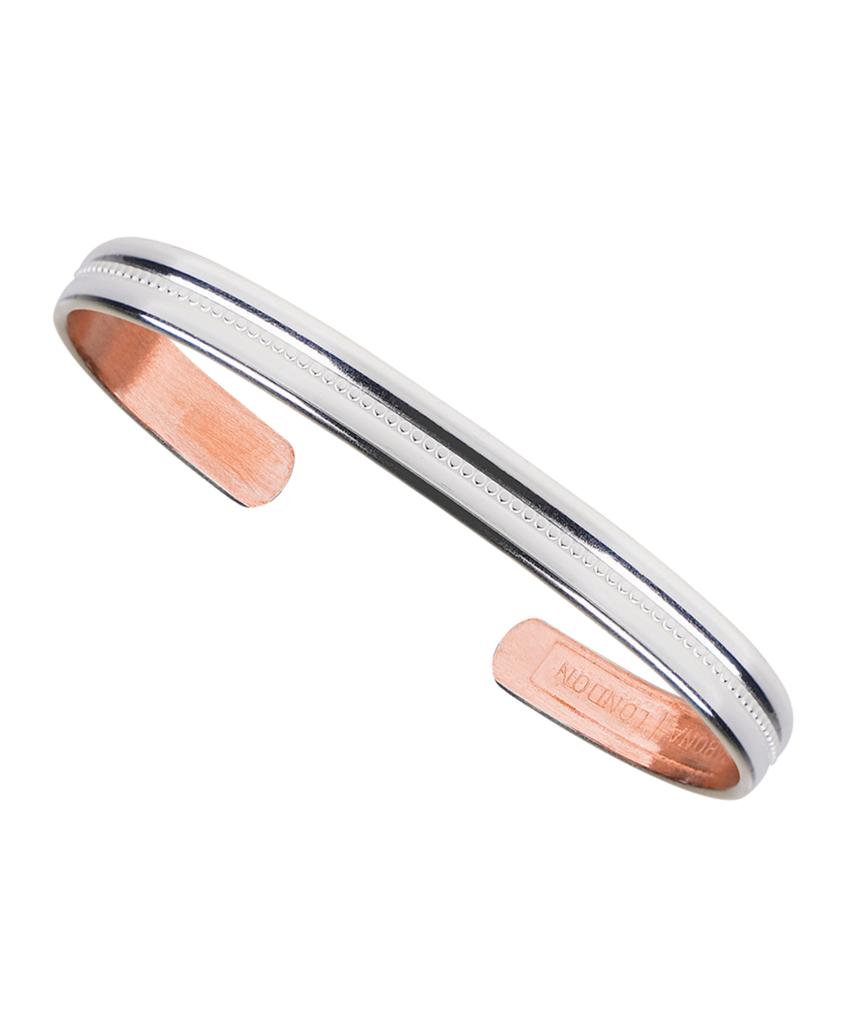 Sabona London S6 Silver Plated Windsor Copper Bangle