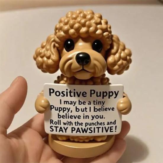 Emotional Support Puppy Statue Positive Dog Ornament Puppy Figurine