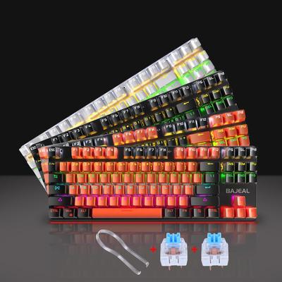 K200 Blue Axis 87-Key Anti-Collision Dual-Color Mechanical Gaming Keyboard