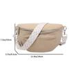 Corduroy Chest Bag Fashion Fanny Pack Wide Guitar Strap Stylish Crossbody Bag Multi-pockets Casual Waist Bag Casual Sports Bag