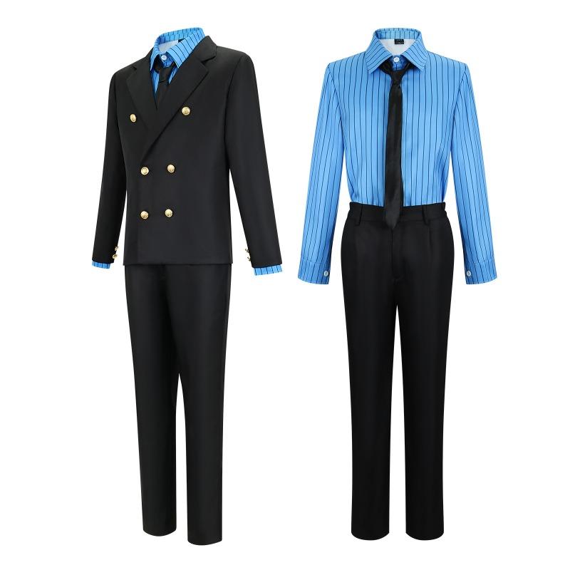 ONE PIECE Clothing Sanji Shanghis Yellow and Blue Suit Men's Clothing Cos Suit Two-dimensional Cos Clothing