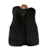 Women Imitation Fur Vest V-neck Sleeveless Open Front Plush Texture Solid Color Waistcoat Winter Thickened Vest Coat