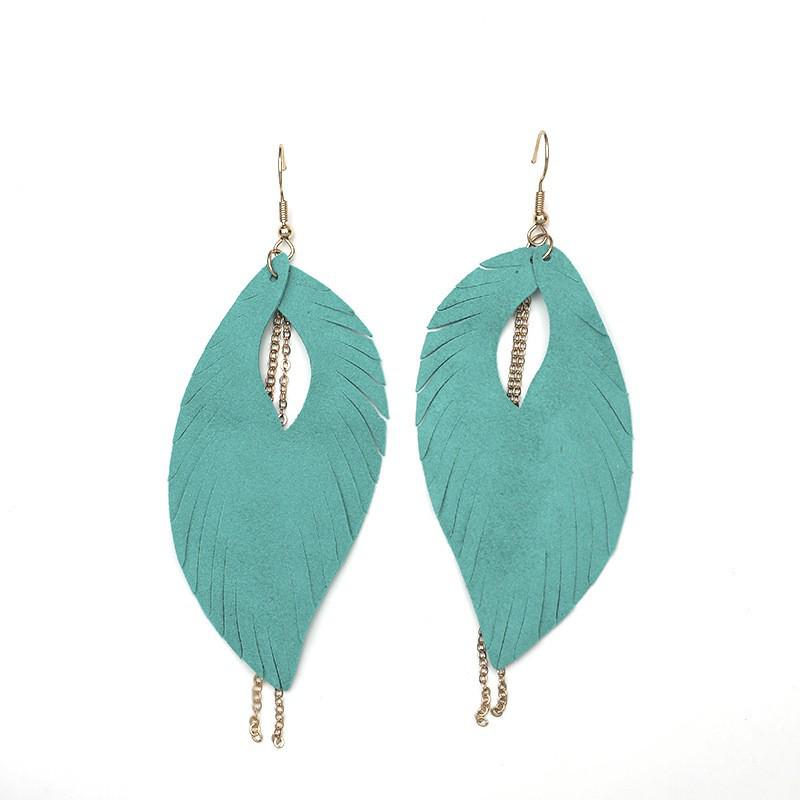 Retro Mori Style Leaf Earrings - Japanese Korean Inspired Fashion Accessories