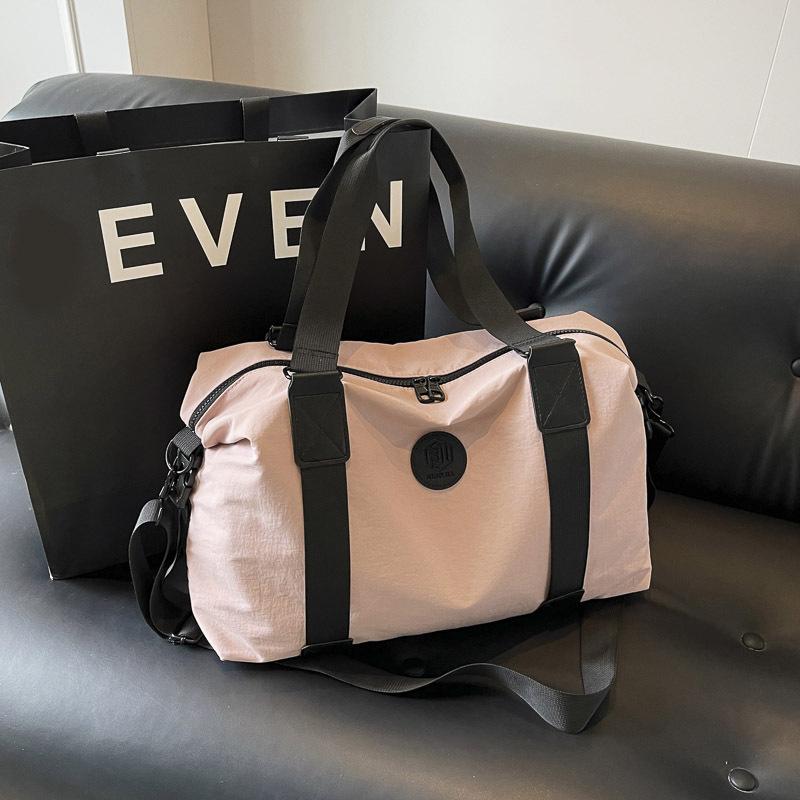 Korean Version of Simple Fashion Fitness Bag Large Capacity Hand Luggage Bag Women's Sports Travel Bag Portable Trend