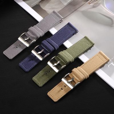 Paski do zegarków z płótna z szybkim mocowaniem Nylonowy pasek Damski Męski Sportowy Pasek na nadgarstek 18mm 20mm 22mm Klamra z bolcem Paski do zegarków dla smartwatch