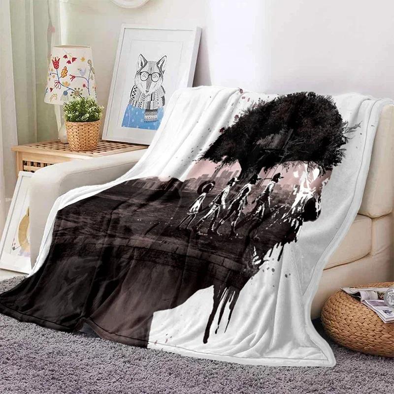 Drama The Walking Dead Series Soft Throw Blanket Zombie Movie Printed Bedspread Sofa  Couch Camping Cover Home Decor
