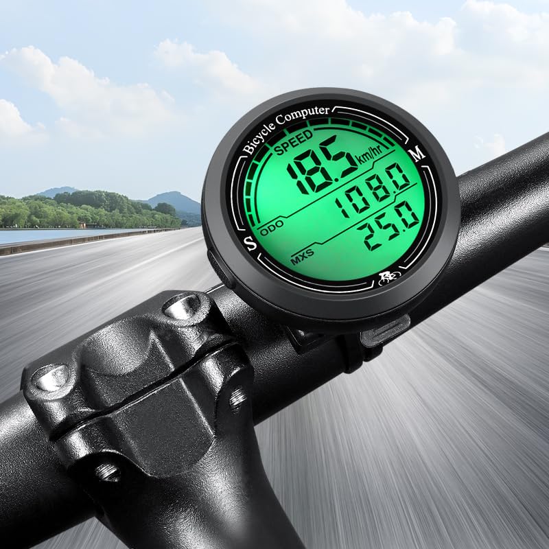 Cycle Computer Speedometer Bicycle Wired 6 Month Usage Waterproof Backlit