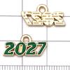Set of 10 Colorful 2027 Enamel Alloy Number Charms for DIY Jewelry & Accessories