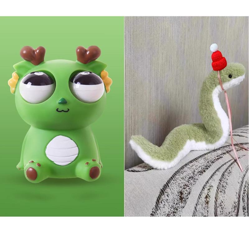 Dao Le Ge Pop-Eye Dragon Decompression Toy - Stress Relief, Squeeze & Pinch for Kids' Creative Pranks