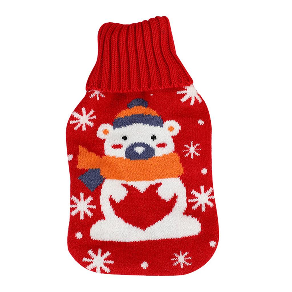 Hot Water Bottle Cute Cover Rubber Hot Water Bag for Hot Cold Compress Hand Feet Warmer Neck and Shoulder Pains Relief
