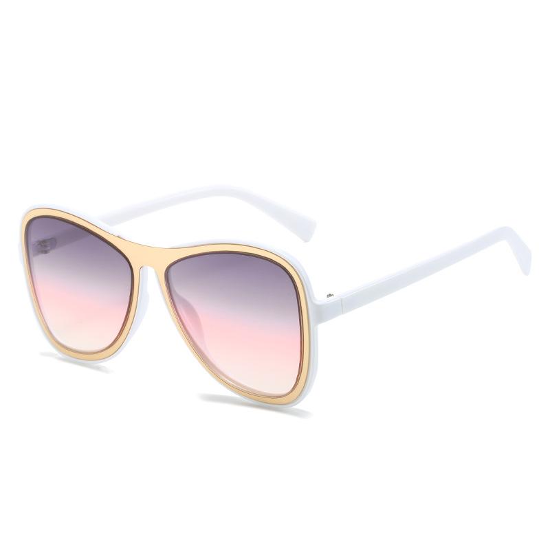 

Солнцезащитные очки в большой оправе, ретро-очки-авиаторы, персонализированные цветные очки-жабы regular