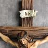 Hand-Painted Jesus Figurine 9.6", Religious Gift for Easter Christmas, Home Church Altar Display, Resin Statue