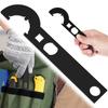 Survival Nut Wrench Carbon Steel Steering Stem Nut Tool Motorcycle Castle Nut Wrench with 3/8" Drive Opening Multipurpose Wrench
