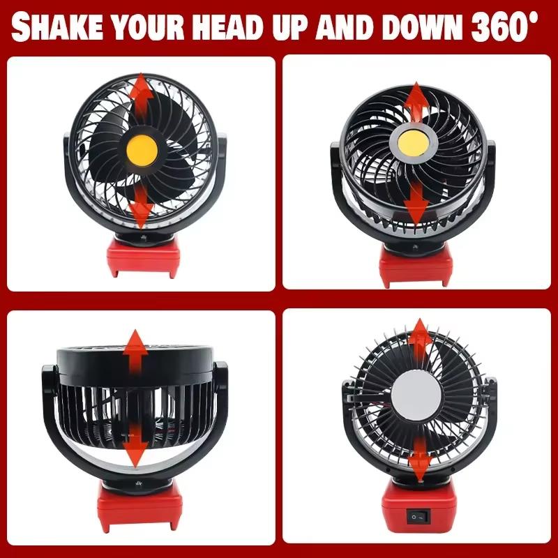 Car Fan 360° Adjustable Air Fan Automotive Electric Portable USB Fan 2 Speeds Fast Charge Outdoor Silent Home Desk Office Fan
