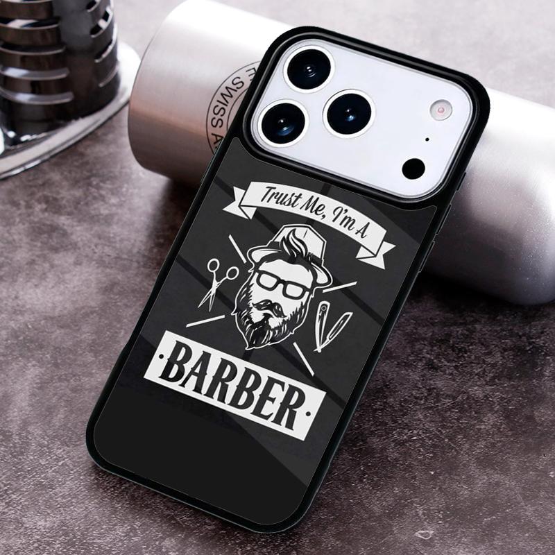 Barber Life Vintage Retro Phone Case For iPhone 17 16 15 14 13 12 11 Pro Max Plus 17Air Soft Silicone Cover