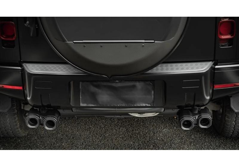 Fit for PLUMB Land Rover New Defender 90/110 Dry Carbon Fiber Chassis Rear Guard Exhaust Pipe Four Outlet Tailpipe Retrofit XS7