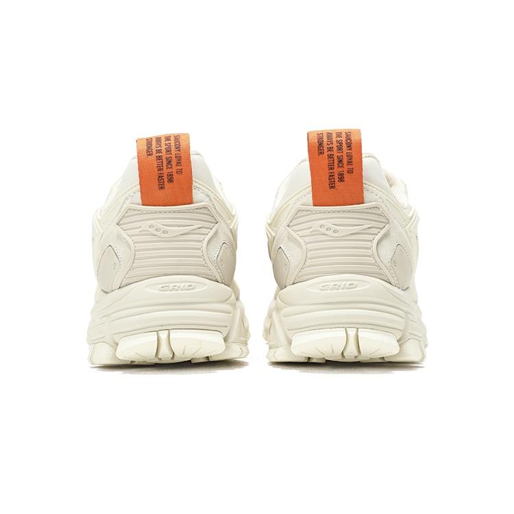 Saucony Textile, Leather Slip Resistant Abrasion Resistant Low top Running Shoes Unisex White S79044-3