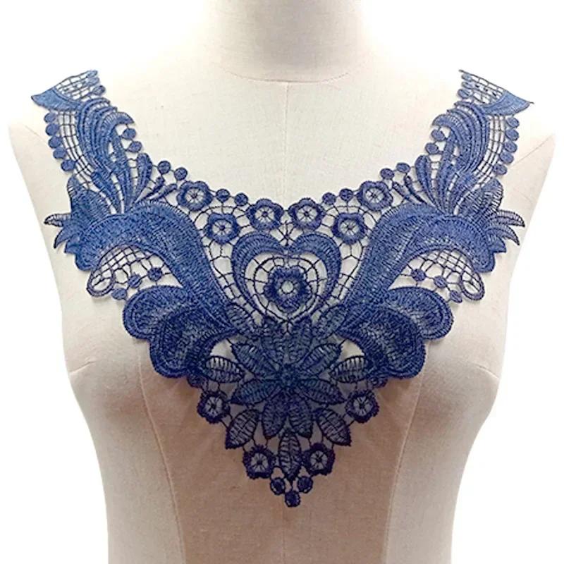 Dameskleding DIY Naaiaccessoires Mooie Witte Kant Kraag Mesh Stof Bloemen Borduurwerk Kraag