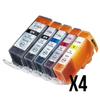 Set of 20 PGI-525 - CLI-526 Ink Cartridges for Canon Pixma Printer