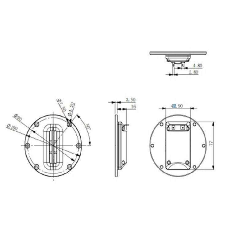Haut-parleur Tweeter à Ruban 10CM 8 Ohms 15W Aigu Cornets pour Reproduction Précise des Hautes Fréquences Haut-parleur