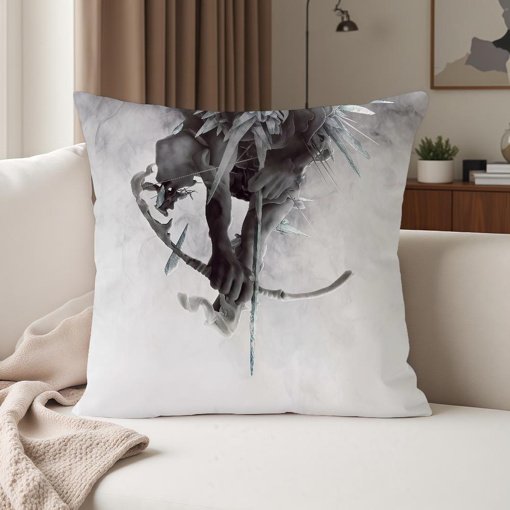 Rock Band LLinkin Ppark Pillow Case Suitable For Bedrooms Living Rooms Cars Home Decoration