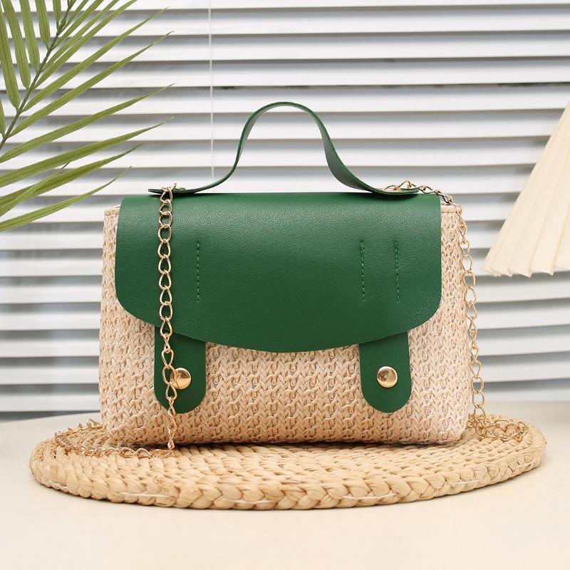 Women's Bag New Woven Hand-woven Straw Bag Stylish and Simple Shoulder Bag Girls' Clutch Bag Crossbody Bag