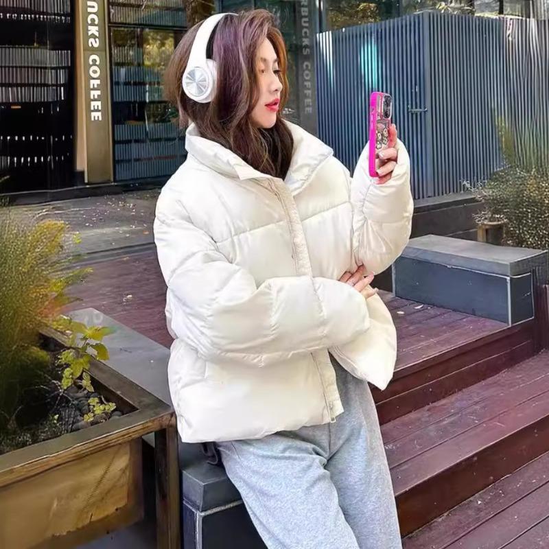 Cotton clothes women's new short winter down cotton bread clothes loose small versatile light coat