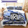 3pcs Custom Name Racing Bedding Set Duvet Cover Closure Includes 1 Duvet Cover & 2 Pillowcases, Soft and Comfortable for All Seasons.
