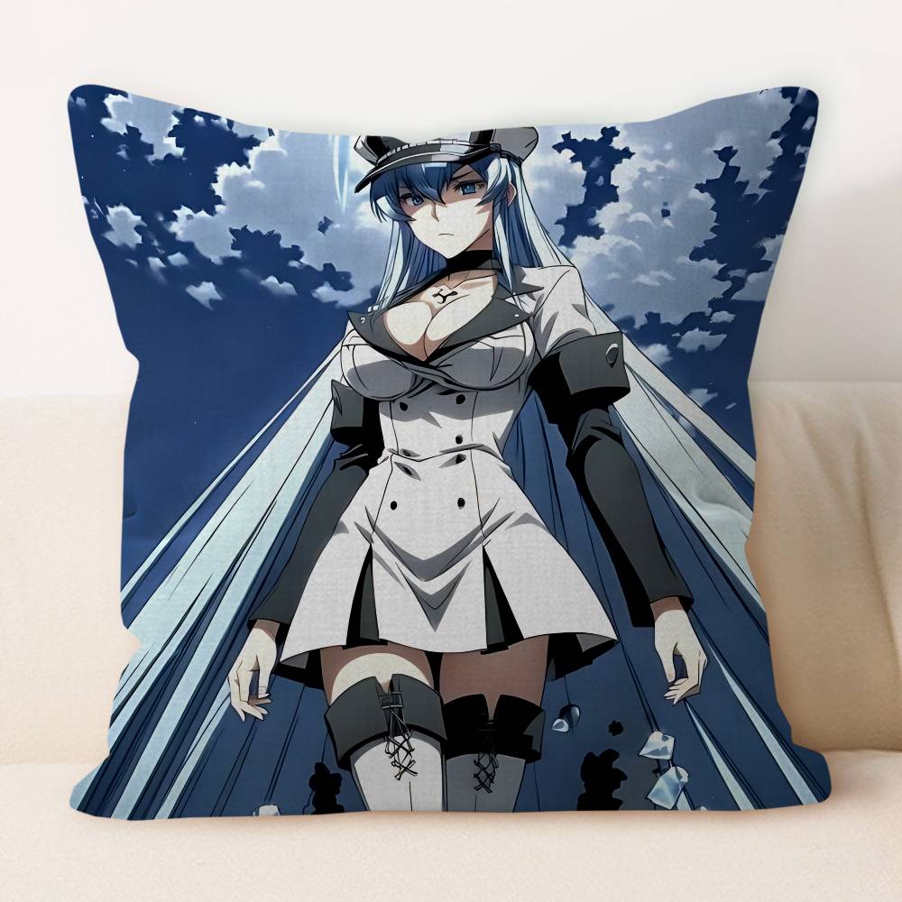 

Esdeath Anime Cushion Cover Decorative Pillow Sofa Home Decor Case Pillow Cases 12x12Inch