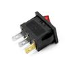 5Pcs 3 Pin Red ON-OFF SPST Snap In Boat Rocker Switch AC 6A/250V 10A/125V E335A6