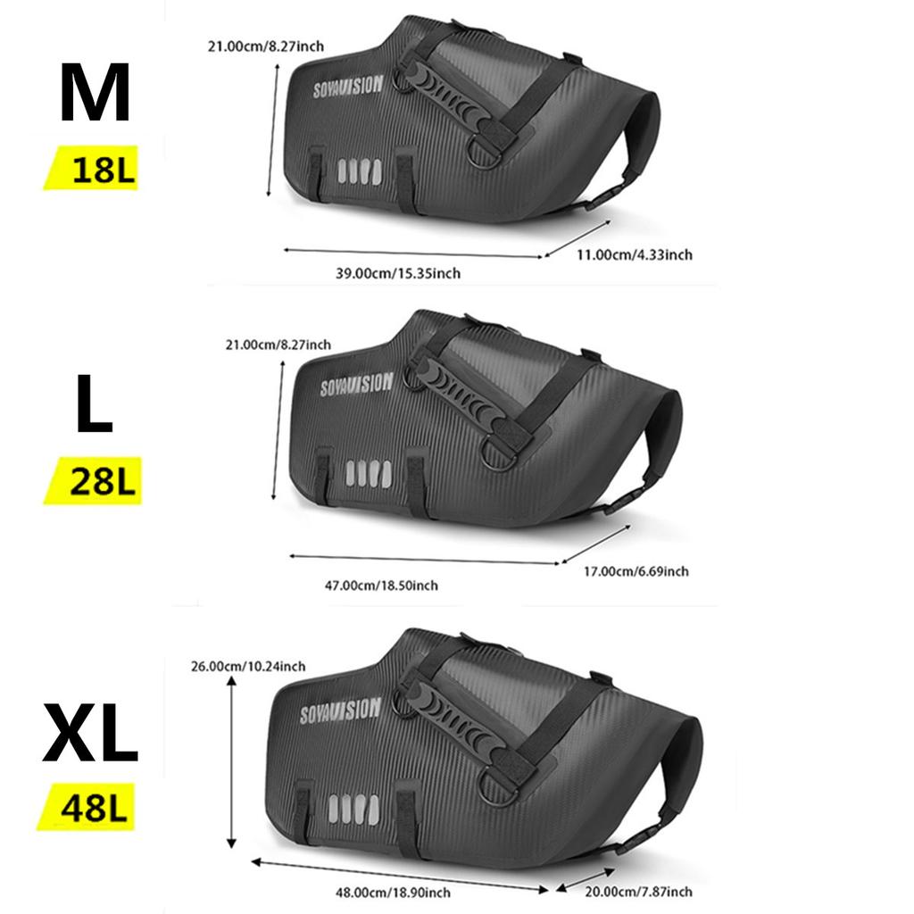 Motorcycle Saddle Bags Waterproof Dry Travel Luggage Side Pockets 18L 28L 48L Motorcycle Panniers Universal Motor Accessories