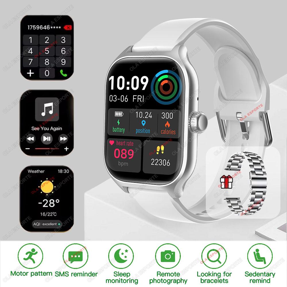 Smartwatch Globale Version GPS-Tracker Bluetooth-Anruf Herzfrequenzmesser IP68 Wasserdicht Sport Fitness Smartwatch Herren Damen