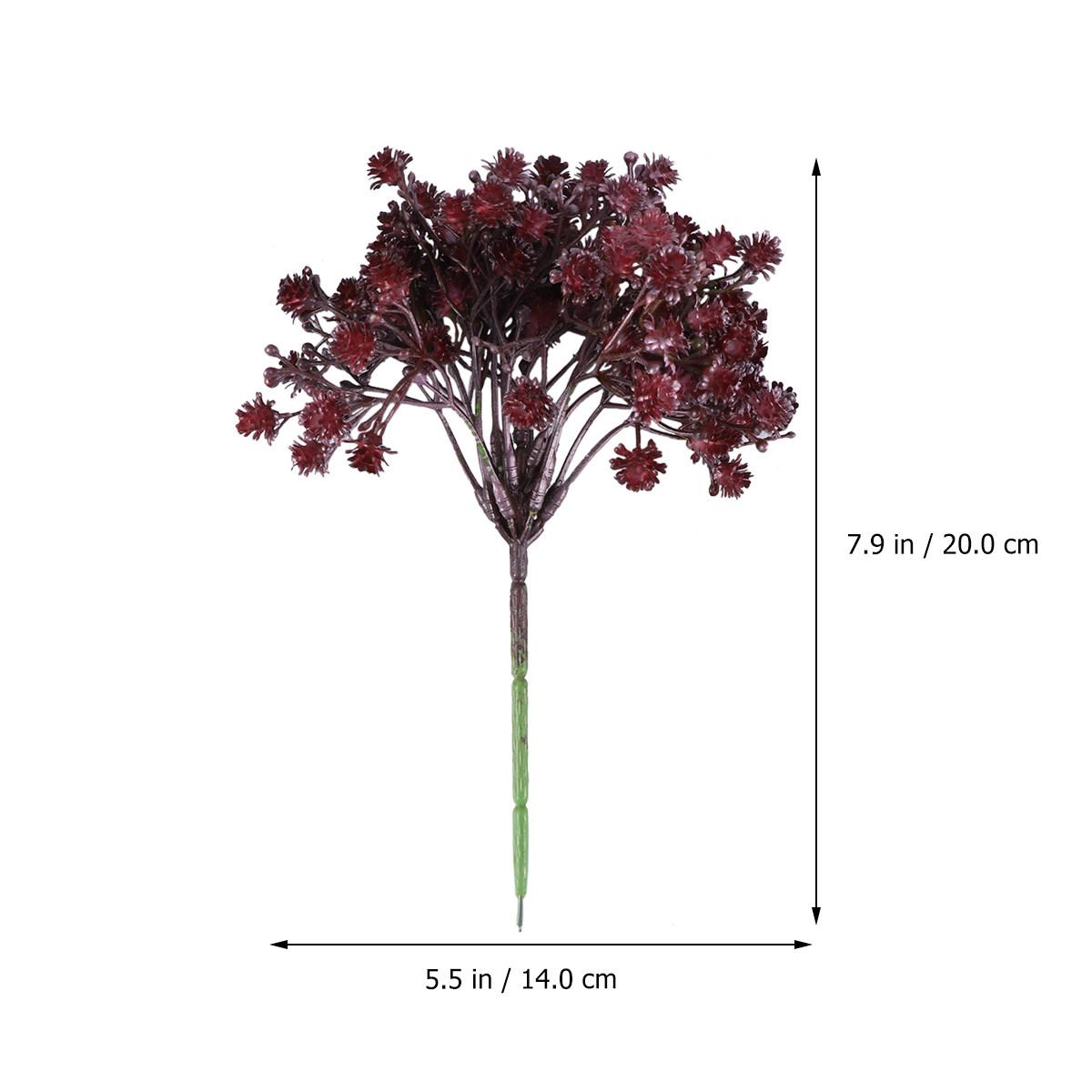 

1Pcs Pearl Artificial Gypsophila Bunch Red Premium Plastic Flower Home Wedding Party Decoration Ornamental Floral Bouquet червоний