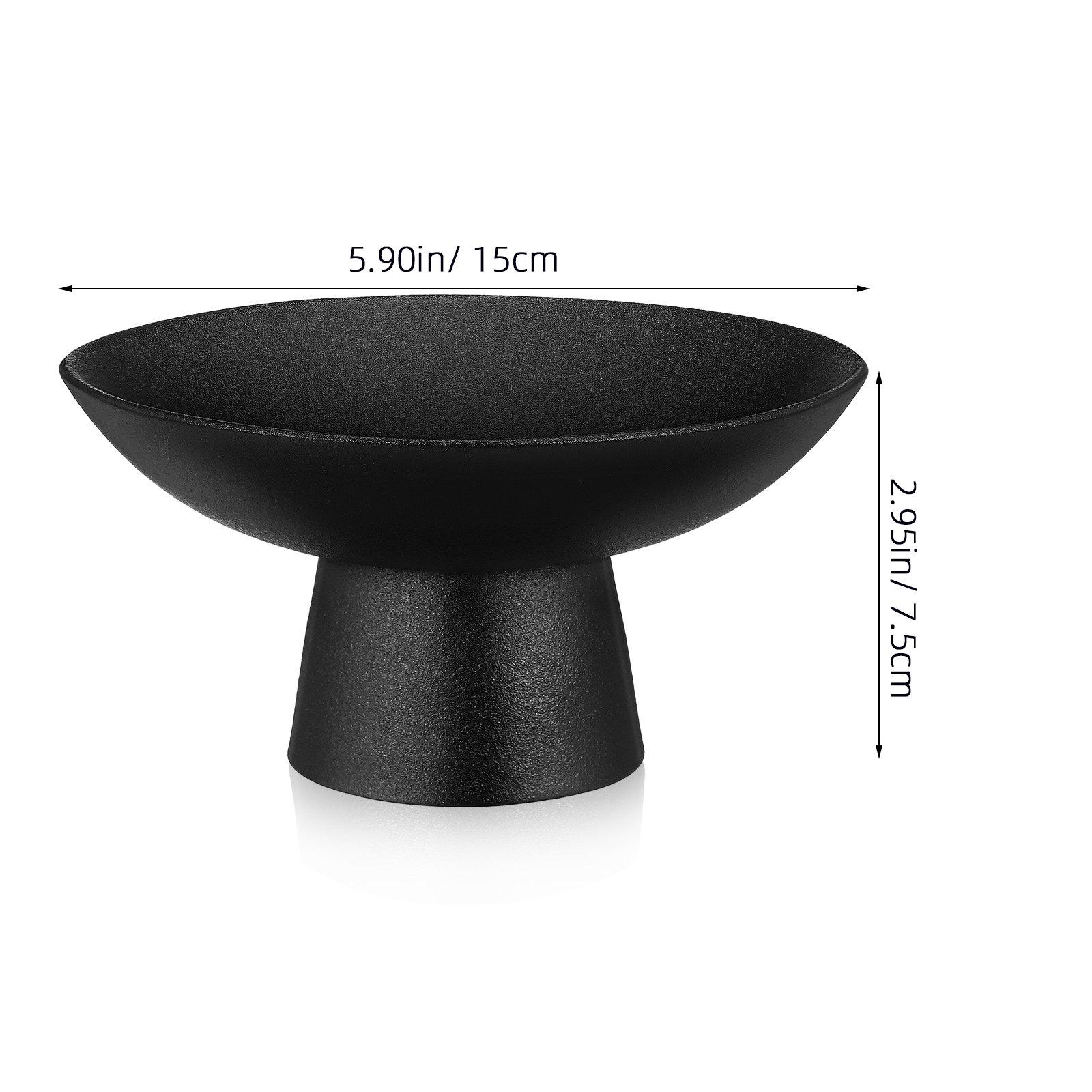 

Ceramic Footed Fruit Tray High Base Stylish Standing Design Kitchen Dessert Serving Stand Decorative Food Tray Fruit Basket чёрный