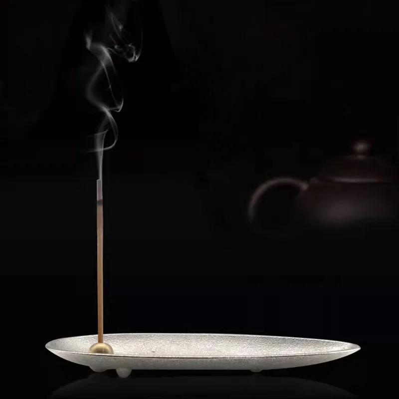 Japanese Alloy Incense Burner Metal White Sage Incense Sticks Holder Zen Household Home Decor Ornaments Ashtray