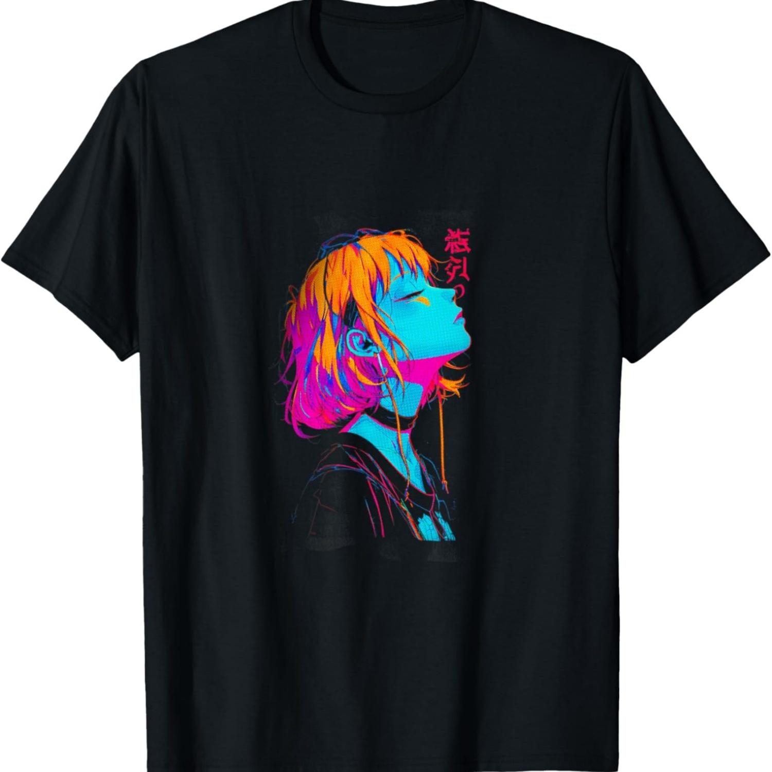Cyberpunk Anime Girl IV T-Shirt S