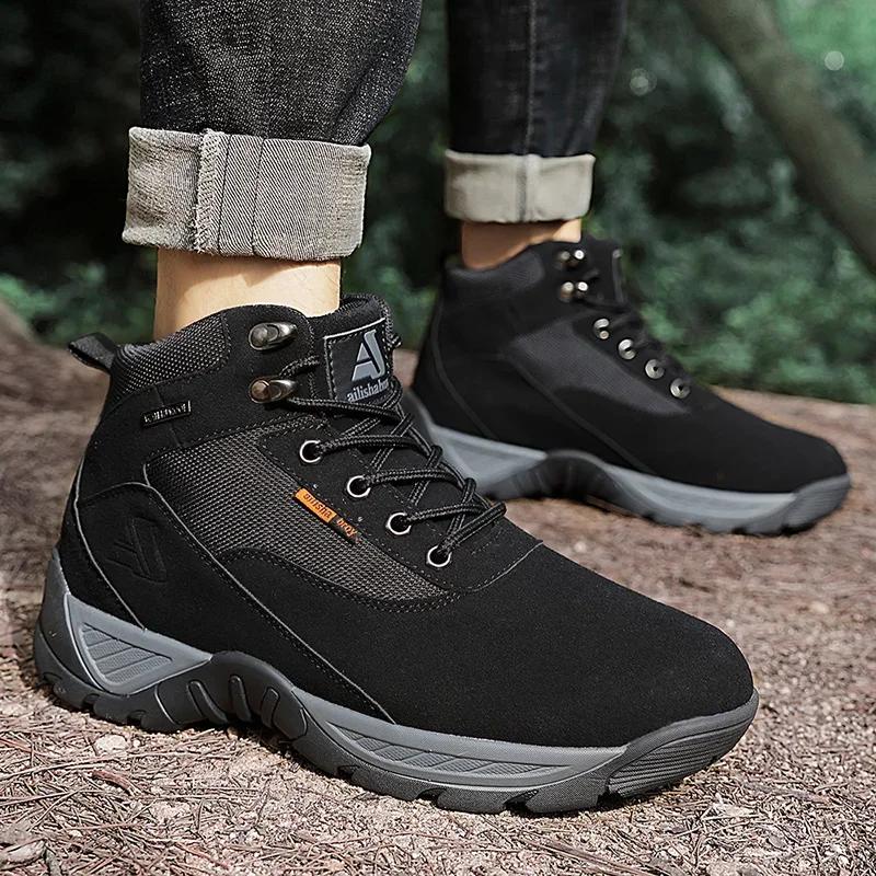Brown Boot Men's Safety Shoes Security Boots Dress Booty Man High Heel Ankle Boots Mens Shoe Free Delivery Shoes Casual Sneakers