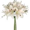12 Heads Artificial Lilis DIY Flower Floral Arrangement Simulation Flowers Plastic Multicolor Fake Flowers Photography Props