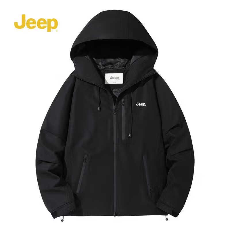Мужская ветрозащитная водонепроницаемая уличная куртка JEEP P833MWJ270 M/165 чёрный