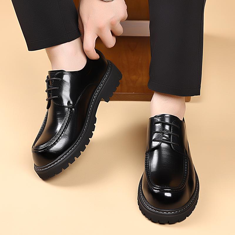 Fashion New Derby Men's Leather Shoes Classic Gentleman Minimalist Style Work or Office Outdoor Street Fashion Shoes Dress Lace Up