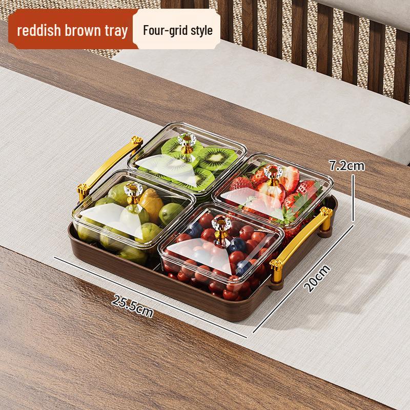 Elegant Multi-Section Candy Dish for Home: Nut & Dried Fruit Tray