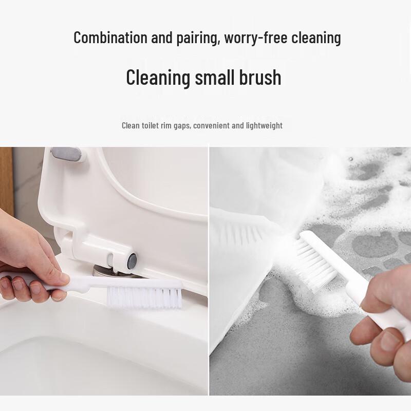 Wall-Mounted Silicone Toilet Brush 3-Piece Set