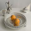 Elegante Silberne Obstschale - Stilvolle Dekoration für Wohnzimmer Couchtisch, Snack-Aufbewahrungskorb