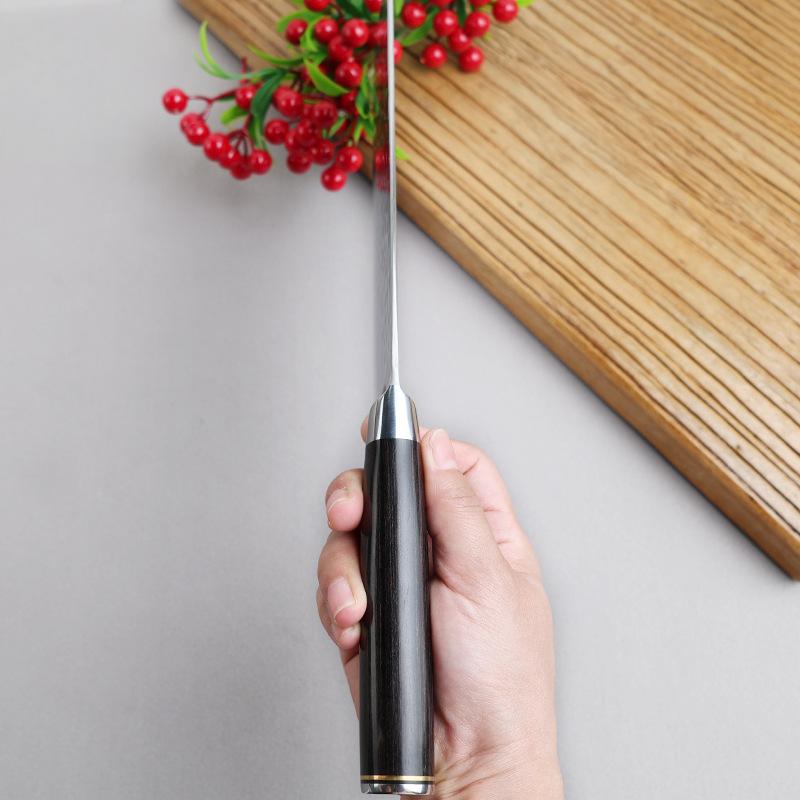 7 Inch Chinese Chef Knife Damascus Steel Blade Wood Handle Slicing Vegetables Cleaver Meat Handmade Forged Kitchen Knife Messer