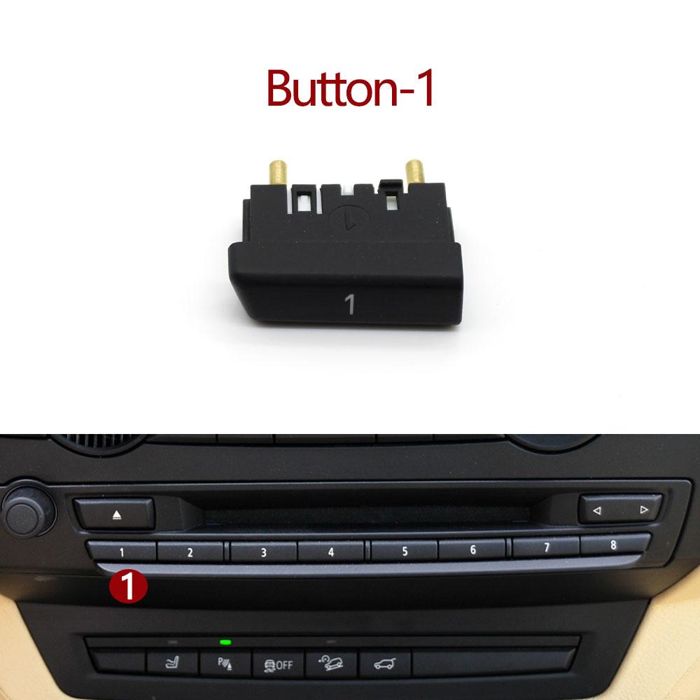 Car Front Dashboard Multimedia Radio CD Player Digit Button Switch Buttons Cover For BMW X5 X6 E70 E71 E72 2007-2013 65129228176 Button-1
