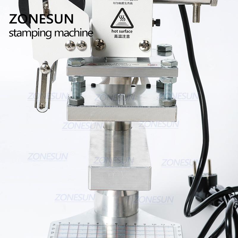 ZONESUN Two Work Plate Hot Foil Stamping Machine Manual Bronzing Machine for PVC Card Leather and Paper Stamping Machine