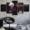 No Framed Canvas 5Pcs Kaneki Ken Zombies Wall Art Poster Picture Home Decor For Living Room Paintings Decorations