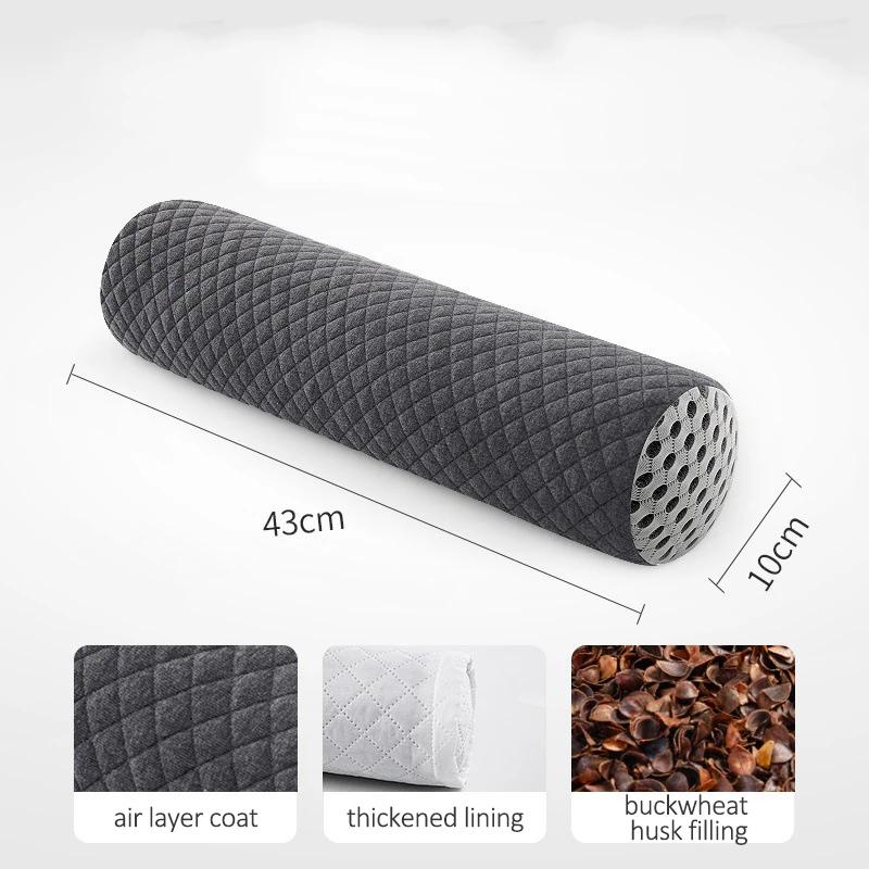 

Подушка с круглой горловиной из гречневой лузги, поддерживающая шею, подушка для шеи, наполнитель из гречневой лузги, поддерживающая шею для прохладного сна, 43x10 см 43x10cm 1pcs серый
